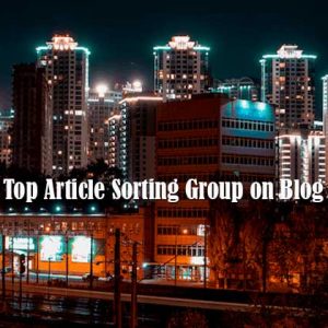 Top Article Sorting Group on Blog
